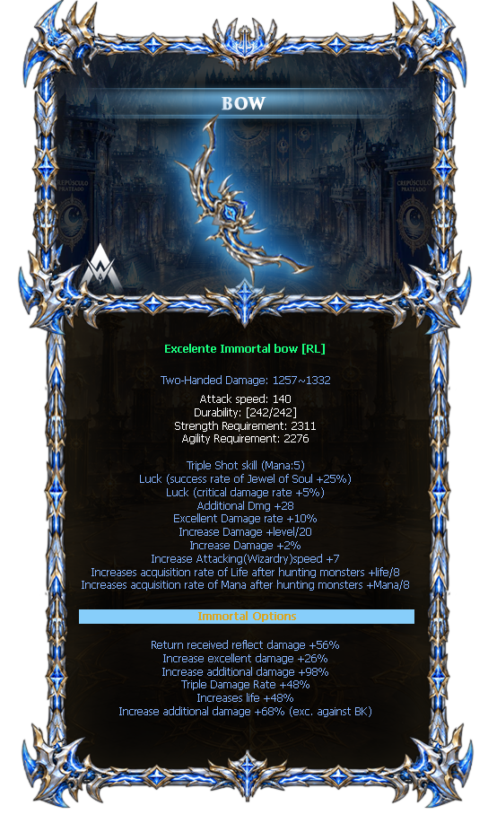 Options do Immortal Bow