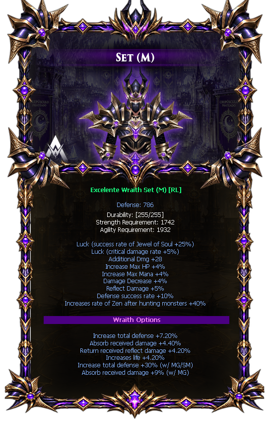 Options do Wraith Set