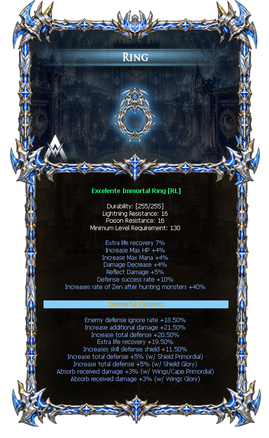 Options do Immortal Ring