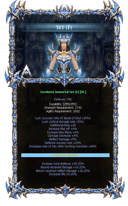 Options do Immortal Set (F)