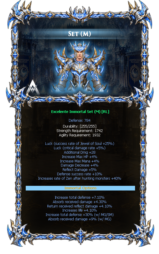 Options do Immortal Set (M)