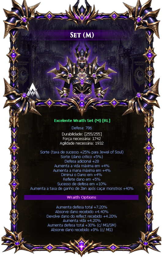 Options do Wraith Set