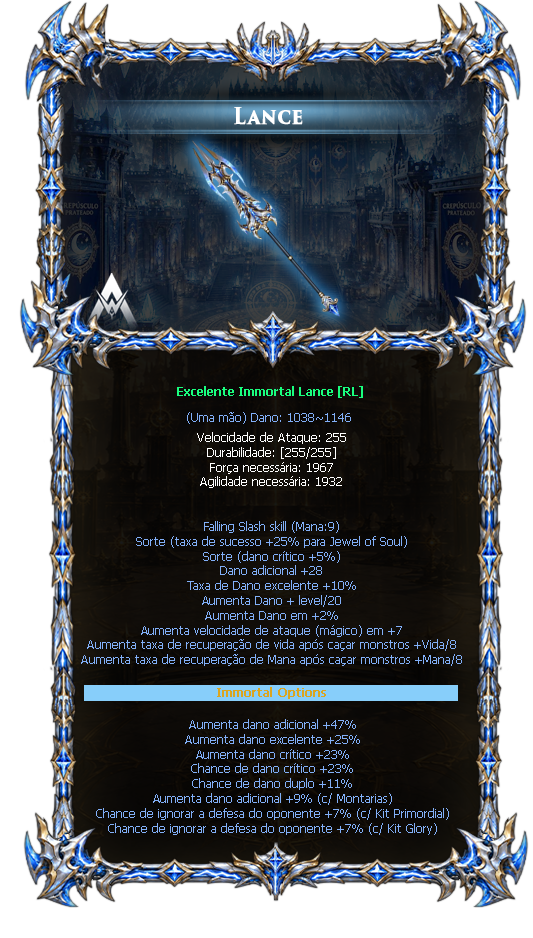Options do Immortal Lance