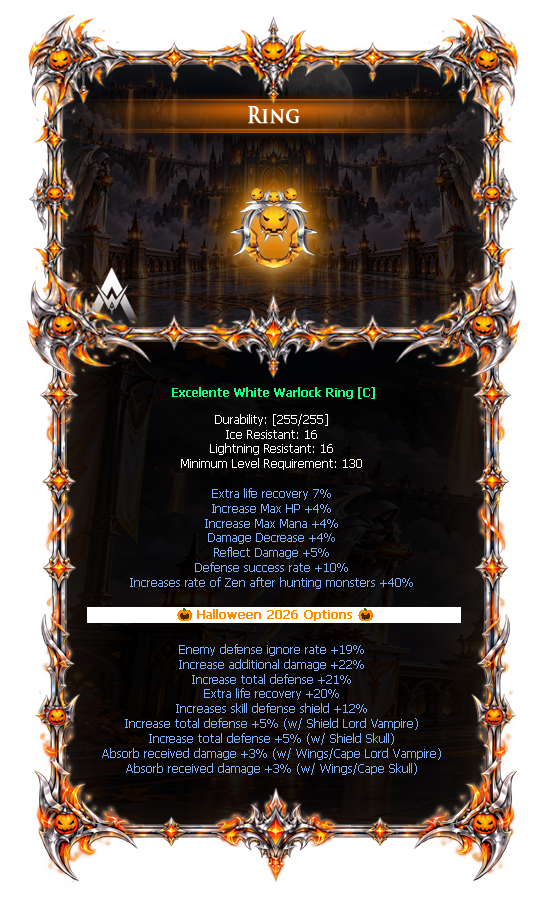 Options do White Warlock Ring