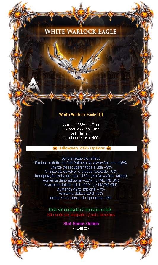 Options do White Warlock Eagle