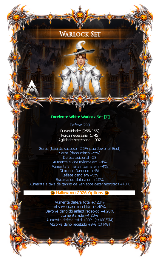 Options do White Warlock Set