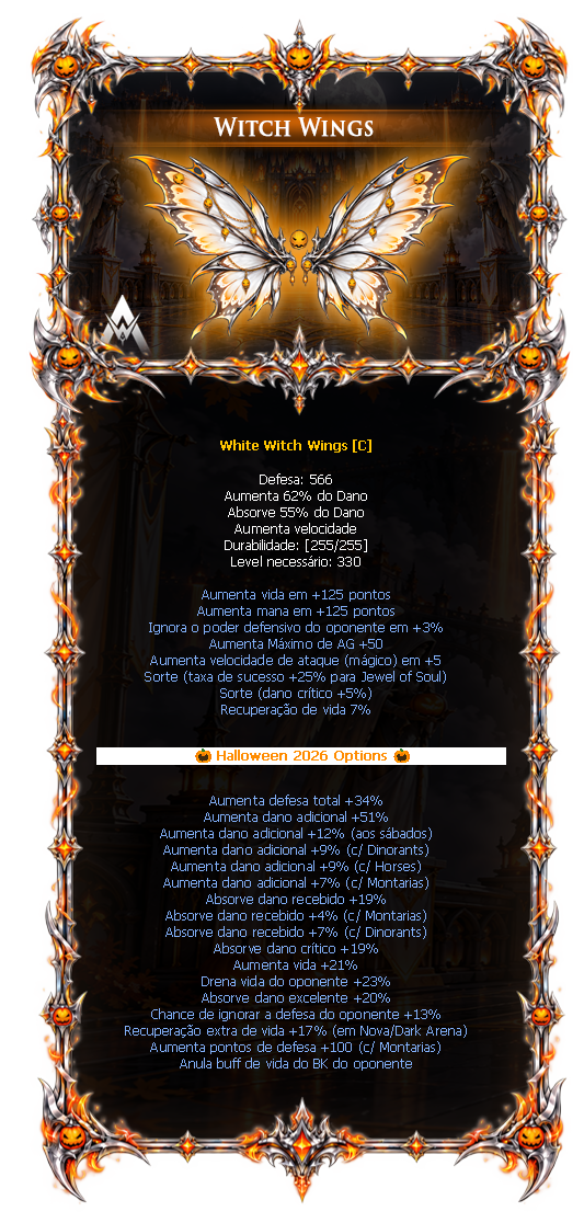 Options do White Witch Wings Elf