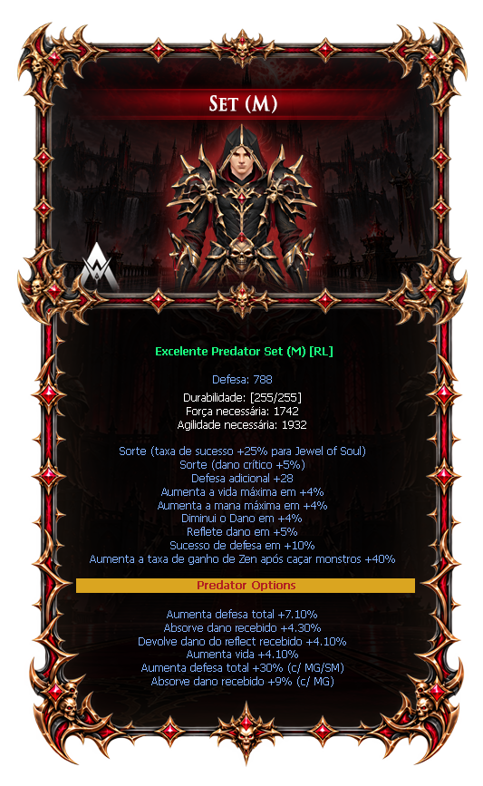Options do Predator Set